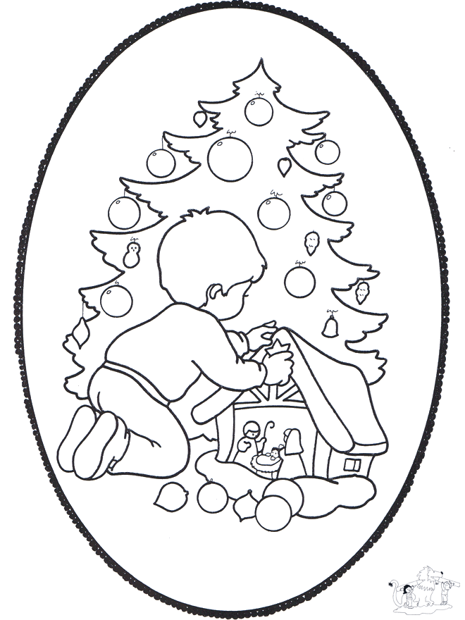 Noël carte de piqûre 22 - Cartes de piquer Noël