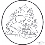 Coloriages Noël - Noël carte de piqûre 22