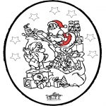 Coloriages Noël - Noël carte de piqûre 24