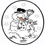 Coloriages Noël - Noël carte de piqûre 25