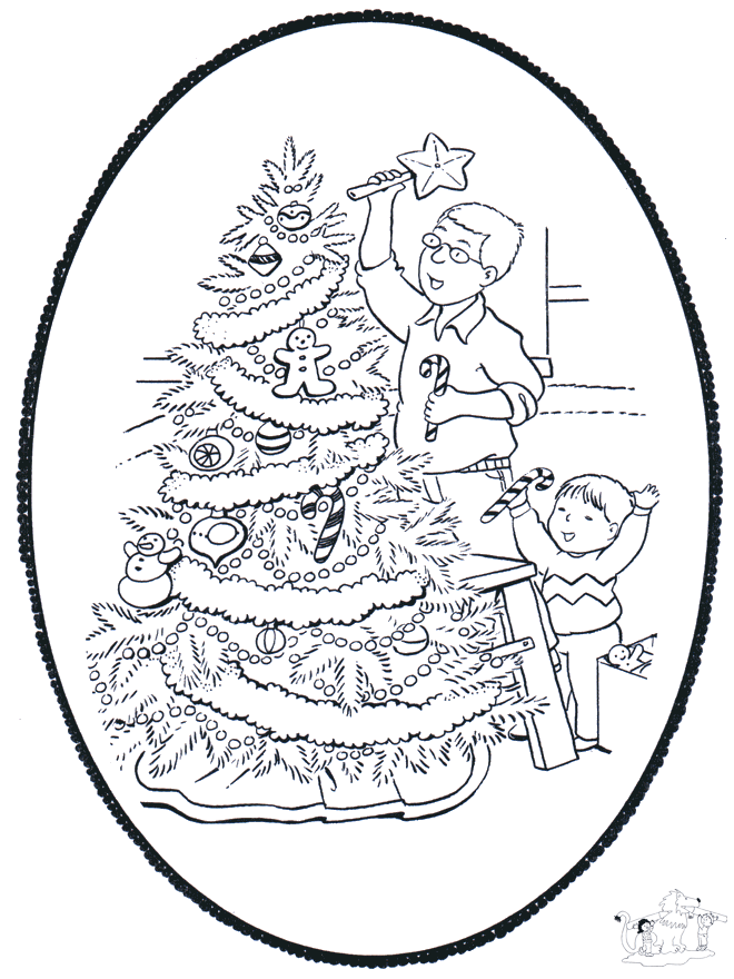 Noël carte de piqûre 9 - Cartes de piquer Noël