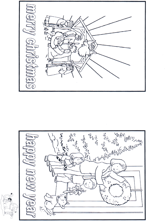 Noël et nouvel an 1 - Coloriages Noël et Nouvel an