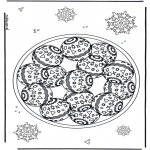 Coloriages Noël - Noël Mandala