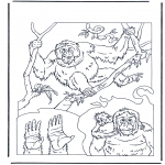 Coloriages d'animaux - Orang-outan