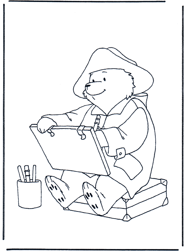 Ours Paddington 1 - Coloriages l'ours Paddington