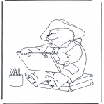 Coloriages pour enfants - Ours Paddington 1