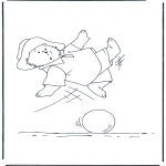 Coloriages pour enfants - Paddington tombe