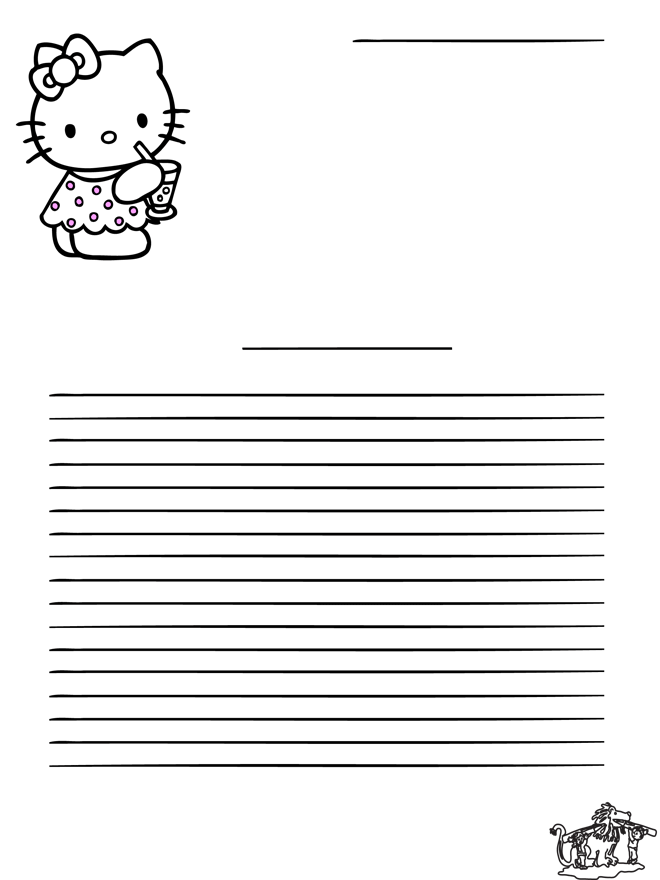 Papier à lettres - Hello Kitty - Papier à lettres