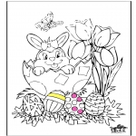 Coloriage thème - Pâques 11