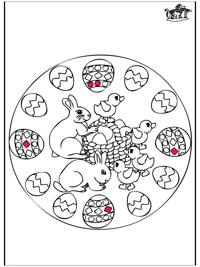 Pâques - mandala 3 - Pâques couloriages bibliques