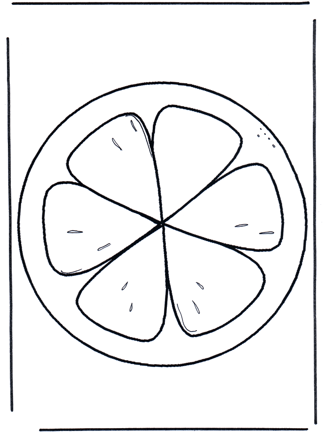 Part d'orange - Coloriages légumes