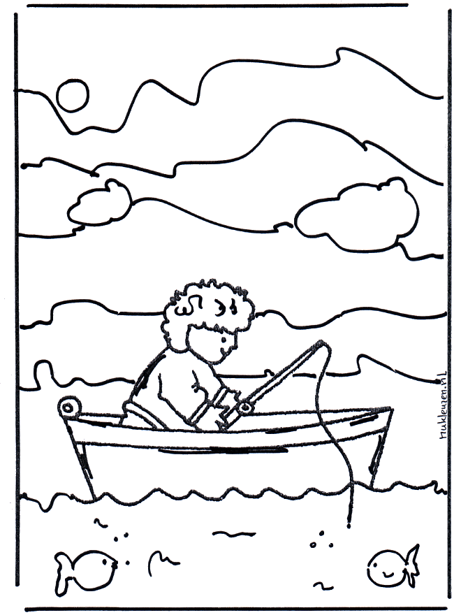 Pêche 2 - Coloriages sports