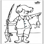 Coloriages faits divers - Pêche 3