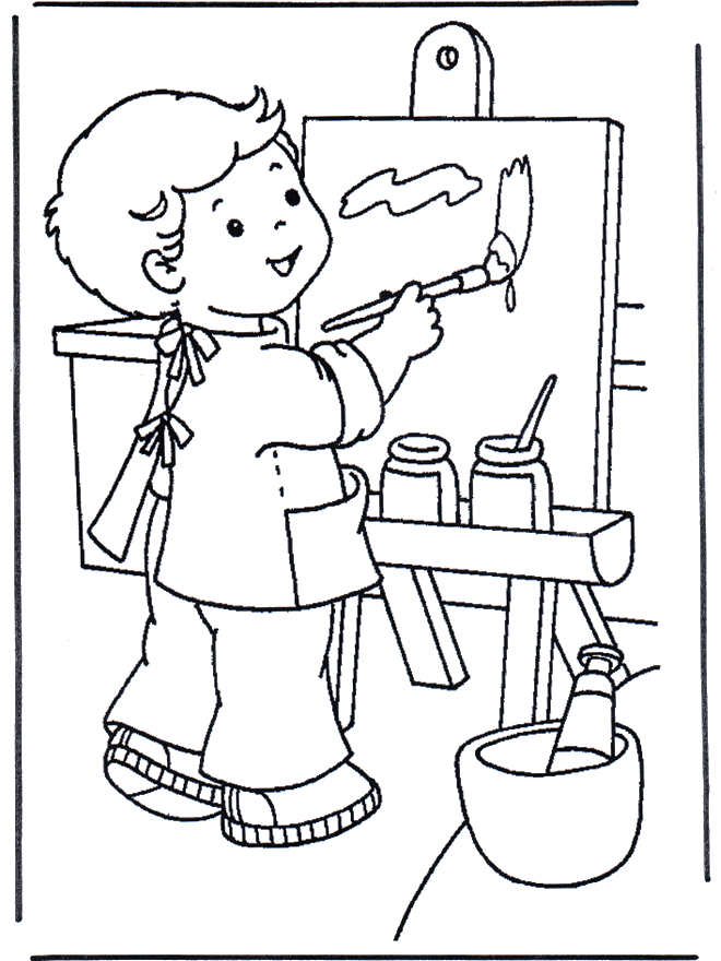 Peinture sur toile - Coloriages enfants