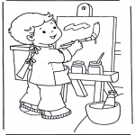 Coloriages pour enfants - Peinture sur toile