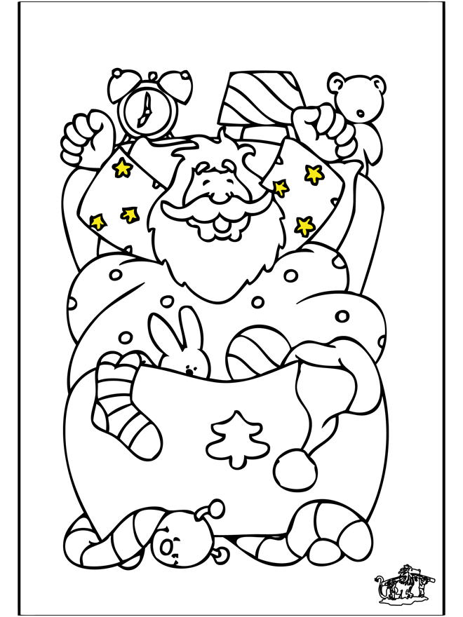 Père Noël - Coloriage 2 - Noël