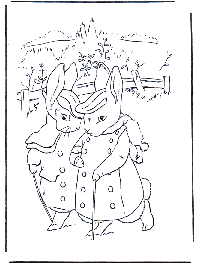 Peter Rabbit 2 - Coloriages Beatrix Potter