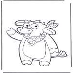 Coloriages pour enfants - Petit cochon avec ruban