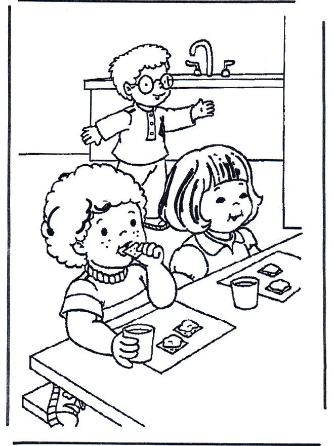 Petit déjeuner - Coloriages enfants