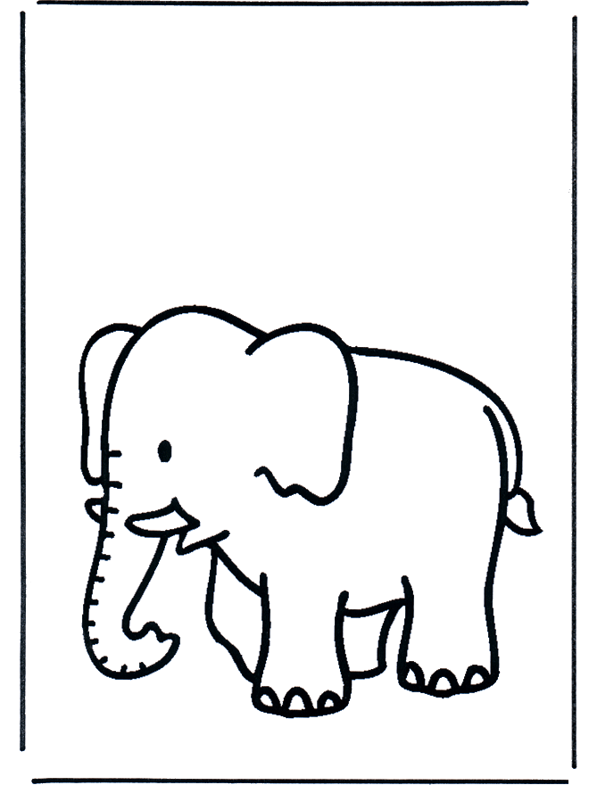 Petit éléphant - Coloriages animaux