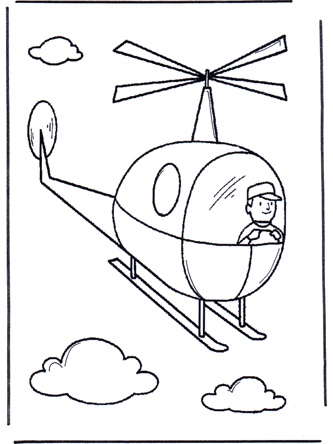 Petit Hélicoptère - coloriages jouets
