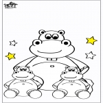 Coloriages pour enfants - Petit hippopotame 4