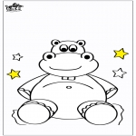 Coloriages pour enfants - Petit hippopotame 5