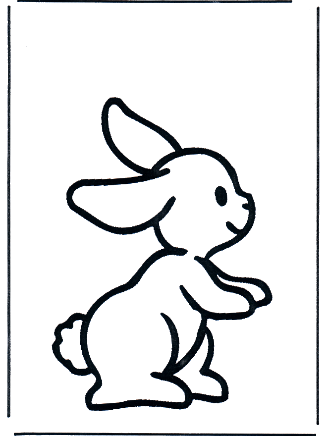 Petit lapin 1 - Coloriages animaux