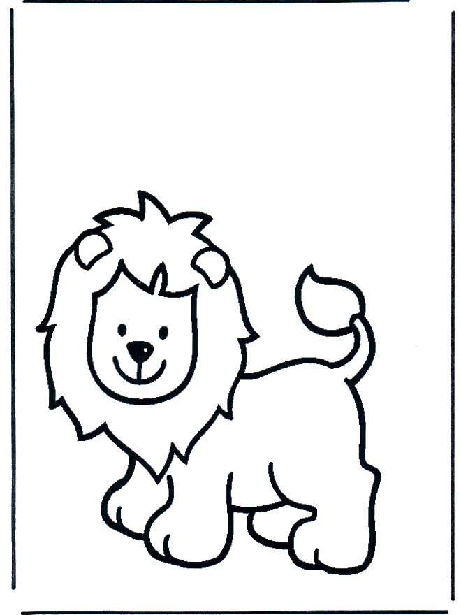 Petit lion 1 - Coloriages animaux