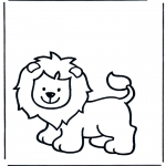 Coloriages pour enfants - Petit lion 1