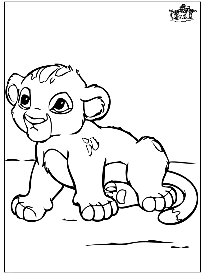 Petit Lion - Coloriages Chats