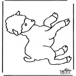 Coloriages d'animaux - Petit Mouton 1