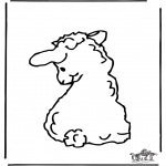 Coloriages d'animaux - Petit Mouton 2