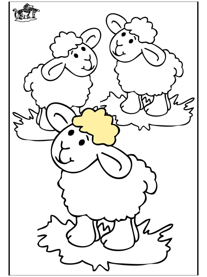 Petit Mouton 3 - Coloriages Animaux de la ferme