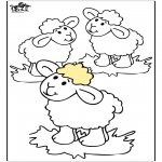 Coloriages d'animaux - Petit Mouton 3