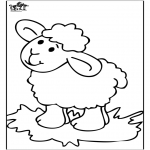 Coloriages d'animaux - Petit Mouton 4