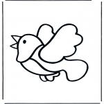 Coloriages pour enfants - Petit oiseau 2