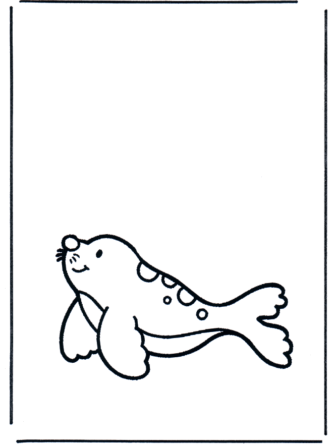 Petit phoque - Coloriages animaux