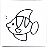 Coloriages pour enfants - Petit poisson sous l'eau