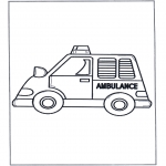 Coloriages pour enfants - Petite ambulance