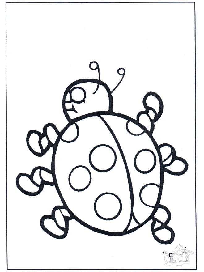 Petite coccinelle - Coloriages animaux