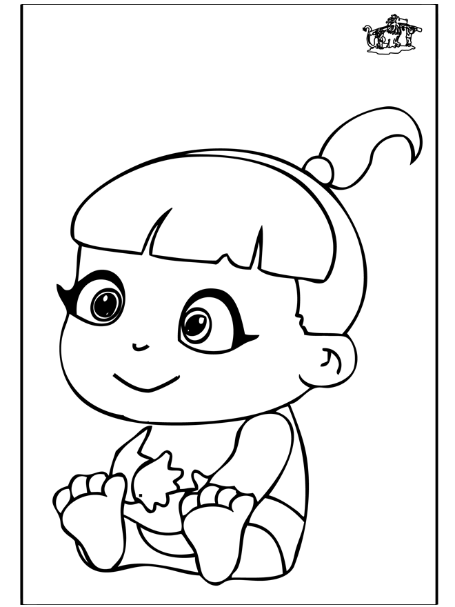 Petite fille 1 - Coloriages Naissance