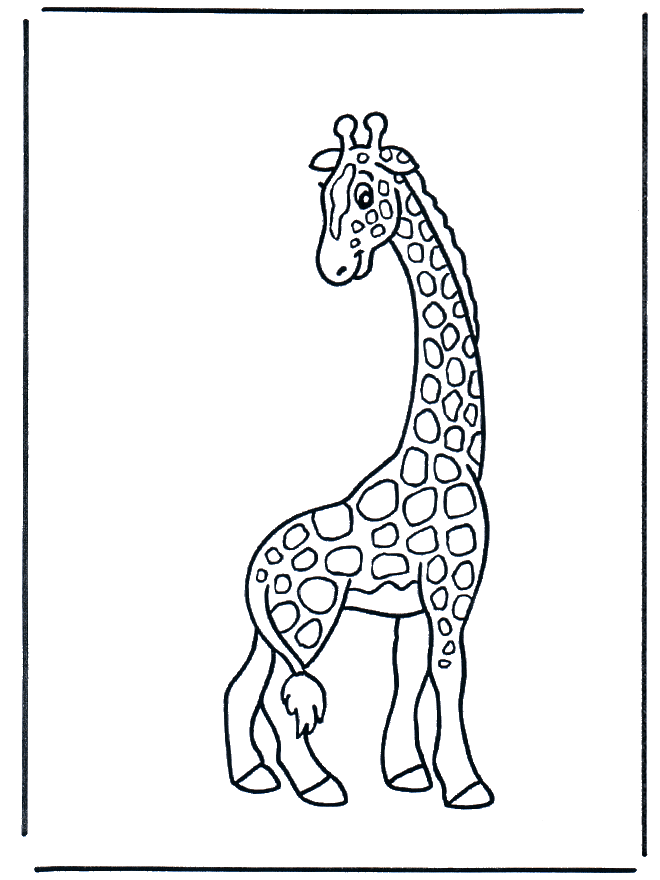 Petite girafe - Coloriages animaux