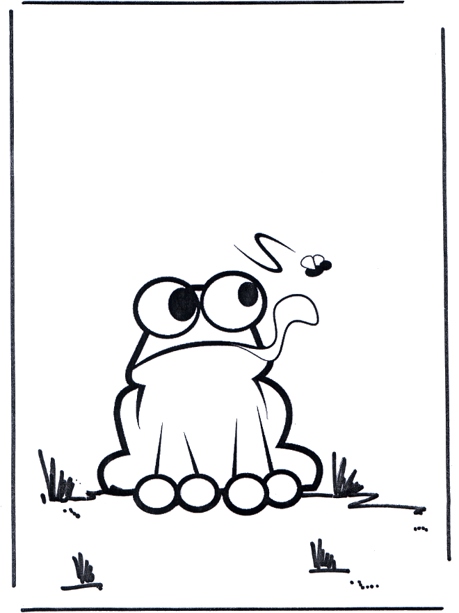 petite grenouille - Coloriages animaux