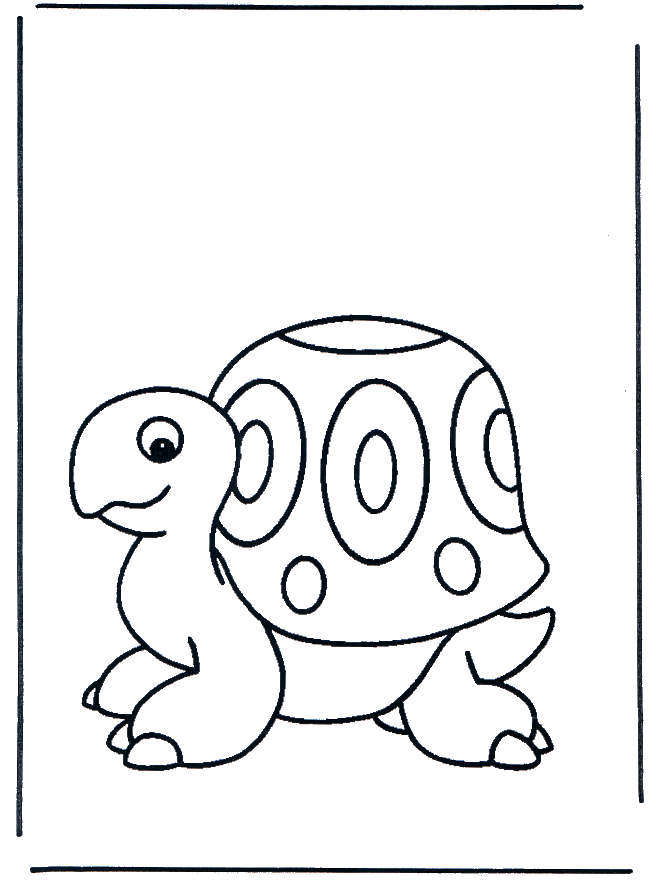 petite tortue - Coloriages animaux