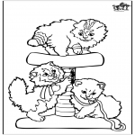 Coloriages d'animaux - Petits chats