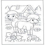 Coloriages pour enfants - Petits moutons