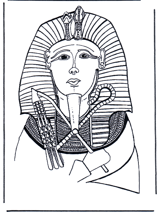 Pharaon masque de mort - Coloriages Egypte