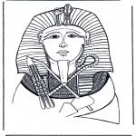 Coloriages faits divers - Pharaon masque de mort