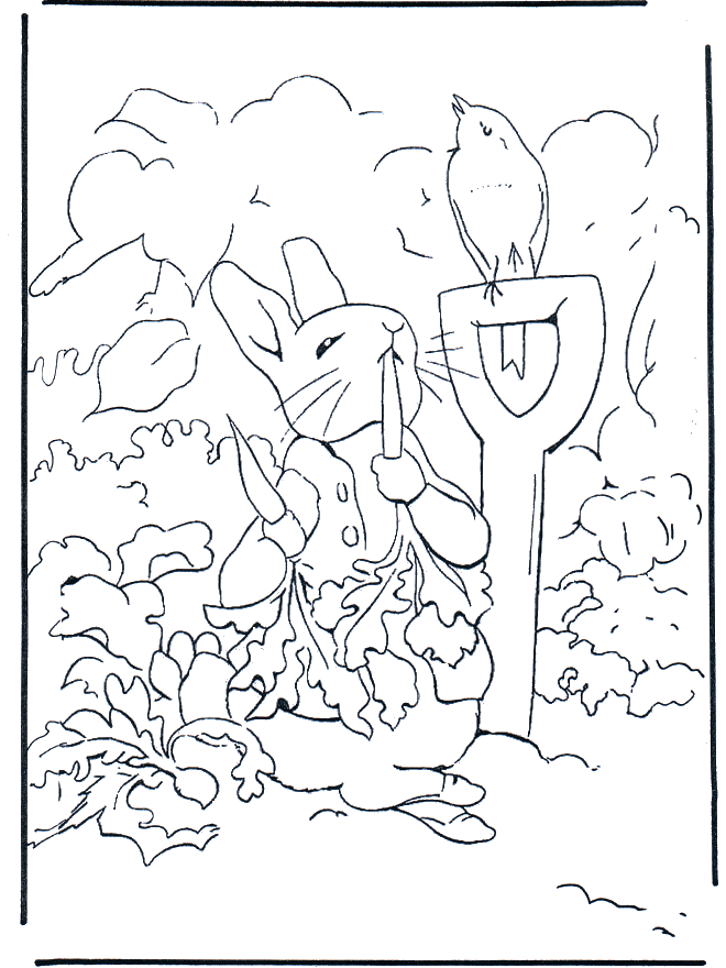 Pierre est malade - Coloriages Beatrix Potter